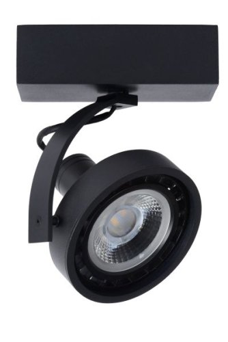 Светильник накладной LED Dorian 22968/12/30 Lucide чёрный 1 лампа, основание чёрное в стиле современный круглый фото 2